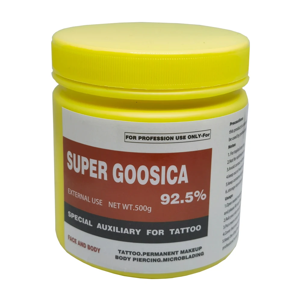 New 92.9% Super Goosica Tattoo Cream for Permanent Makeup Body Face Beauty Microblading Piercing Eyebrow Lips Liner 500g