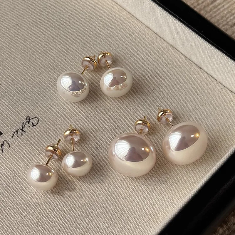 New 925 Sterling Silver Pearl Earrings Personality Charm Exquisite Charm Woman Earrings Birthday Gift Exquisite Jewelry