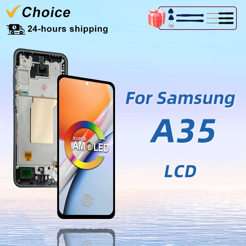 New A35 Display For Samsung Galaxy A35 5G LCD Display Touch Screen Digitizer Assembly for Galaxy A35 5G A356E A356B LCD Display