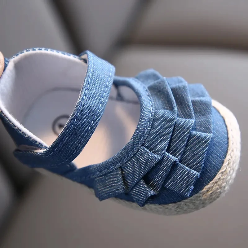 New Baby Girl Shoes Cute Flower Toddler Soft Cloth Sole Anti-slip First Walkers Infant Newborn Baby Princess Shoes 0-18Months