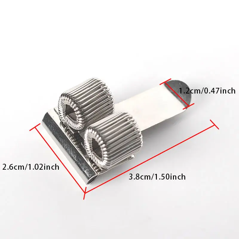 New Office School Supplies Single/Double/Triple Hole Metal Spring Pen Holder with Pocket Clip Teacher Uniform Pen Holder