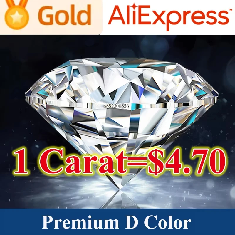 New Premium D Color VVS1 Moissanite Loose Stone Full Size Factory Wholesale Fine Jewelry Certified Moissanite Diamonds With GRA