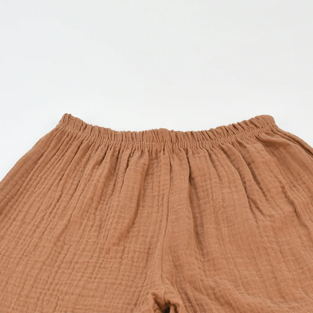 New Summer Children's Pure Cotton Shorts Fashion Solid Color Beach Shorts Kid's Casual Outing Shorts Age 2-10