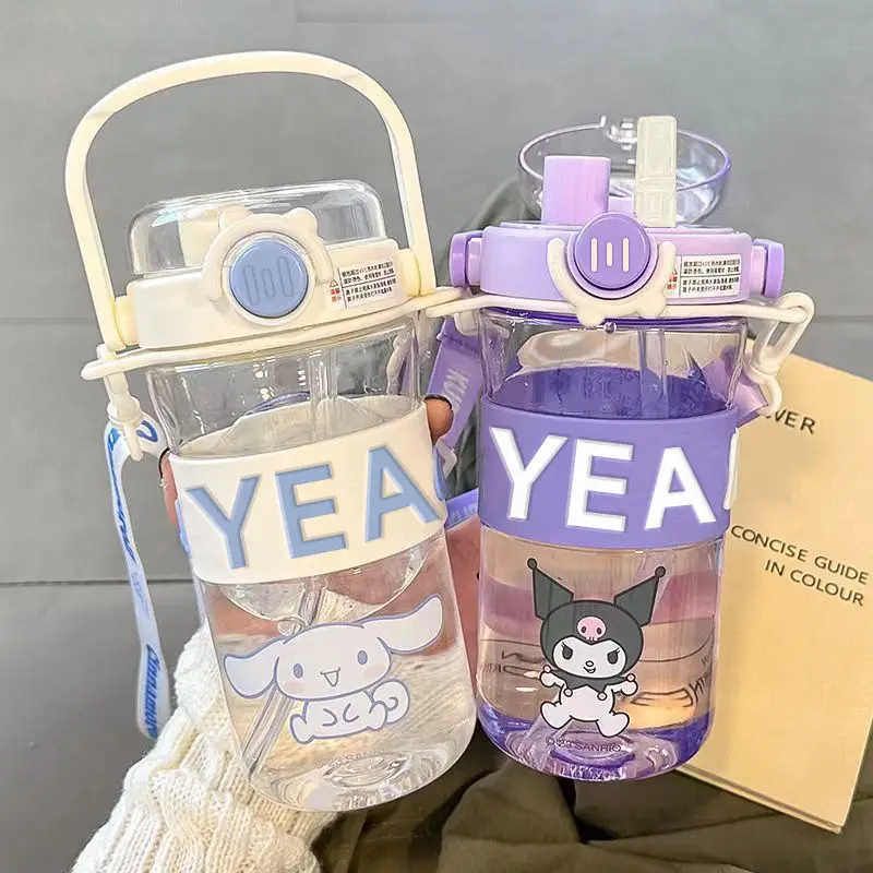 New style Kawaii cartoon character Kuromi high appearance cute large capacity plastic high temperature resistant children's cup