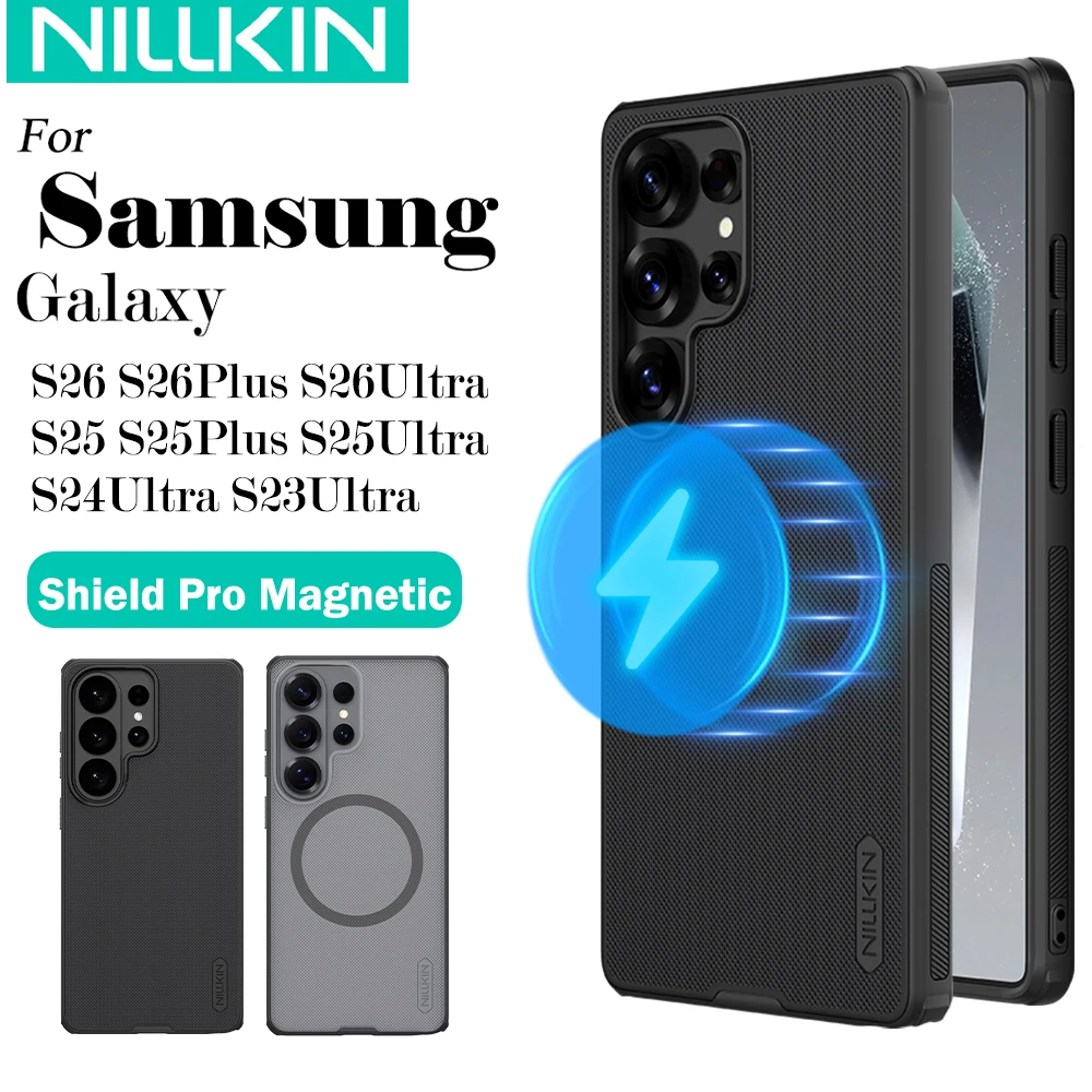 Nillkin for Samsung Galaxy S26 Ultra S26+ S26 Plus S25 Ultra S24 Magnetic Case Super Frosted Shield Pro Protection Back Cover