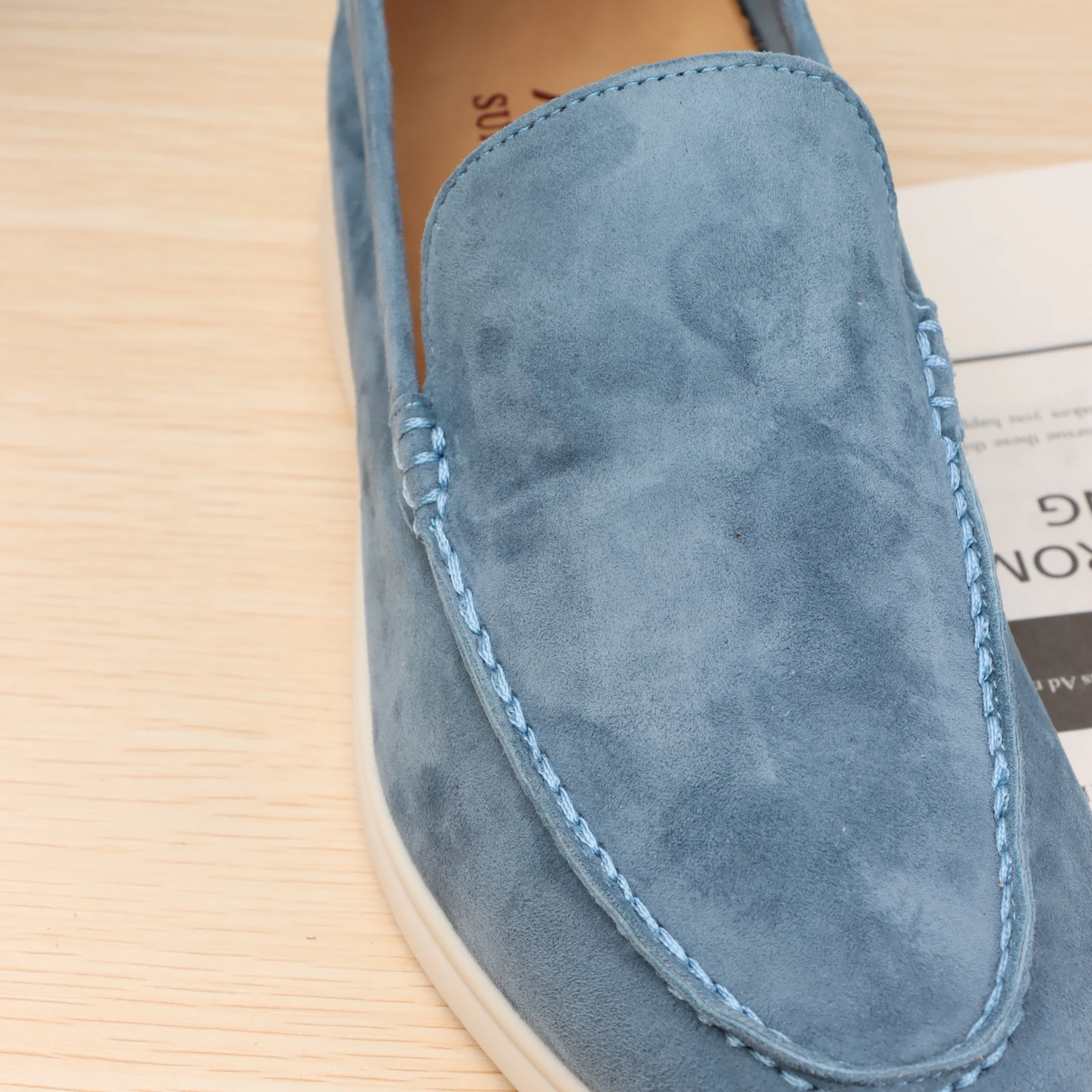 No logo Italian Designer Suede Men's Loafers 2025 Summer Top Quality Men Flat Shoes Comfortable Casual Lazy Driving Shoes