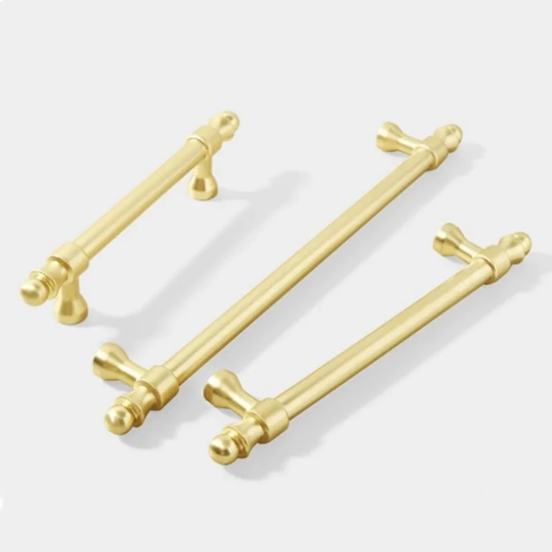 Nordic Kitchen Cabinet Knobs Gold Brushed Furniture Hardwares Cupboard Wardrobe Closet Drawer Pulls Kitchen Furniture Handles