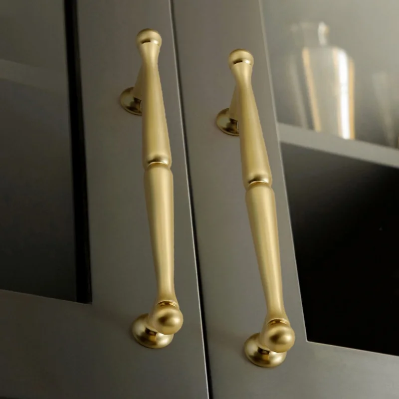Nordic Kitchen Cabinet Knobs Gold Brushed Furniture Hardwares Cupboard Wardrobe Closet Drawer Pulls Kitchen Furniture Handles