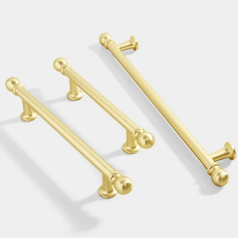 Nordic Kitchen Cabinet Knobs Gold Brushed Furniture Hardwares Cupboard Wardrobe Closet Drawer Pulls Kitchen Furniture Handles