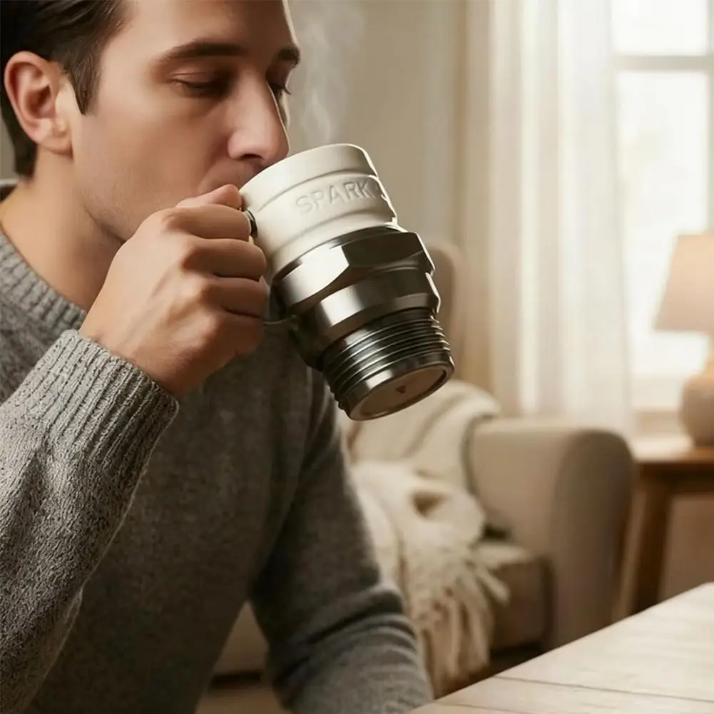 Novelty Spark Plug Coffee Mug Engine Spark Plug Design Cup for Coffee, Milk Gift For Car Enthusiasts And Collectors