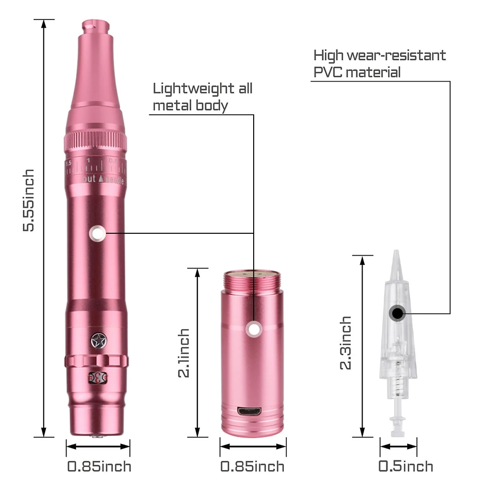 PMU Permanent Makeup Machine - Microblading Machine, Eyebrow Tattoo Machine Lip,Wireless Machine Kit Achieve Flawless Results