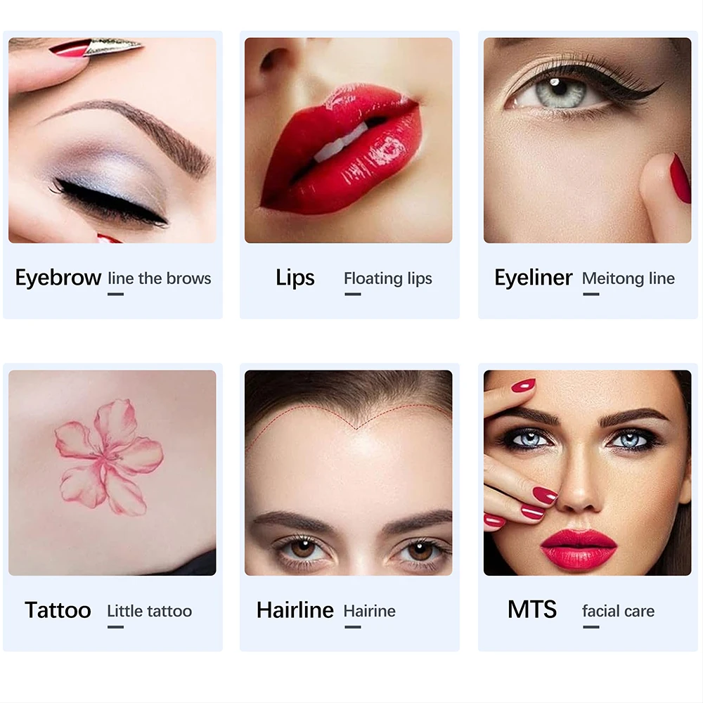 PMU Permanent Makeup Machine - Microblading Machine, Eyebrow Tattoo Machine Lip,Wireless Machine Kit Achieve Flawless Results