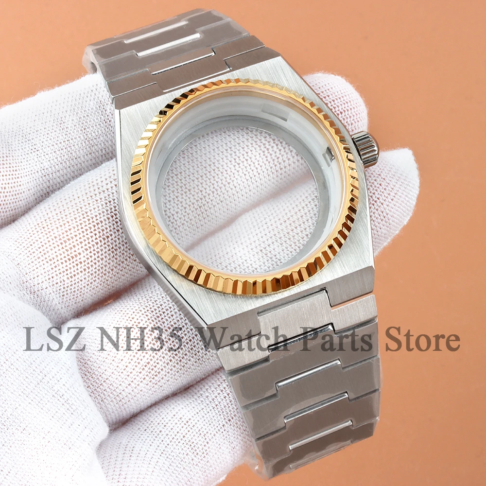 PRX 40MM Watch Case Transparent Back Sapphire Glass For Modified Super Player Seiko NH35 NH36 Automatic Movement 31.8mm Dial