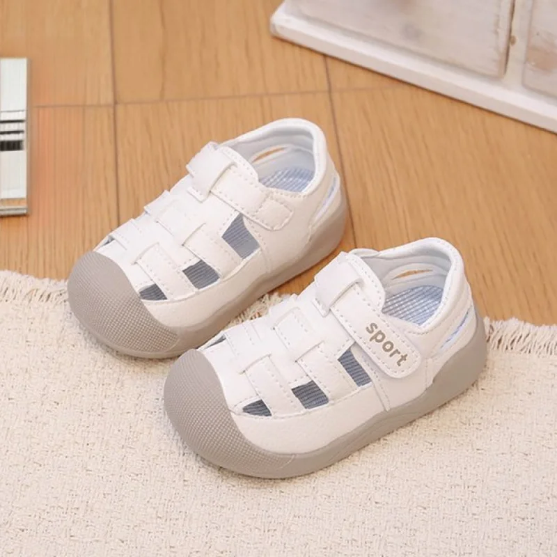 PU Leather Summer Sandals For Children 2026 Trend Fashion Boy's Girl's Running Footwear Anti-slippery Kid's Summer Footwear