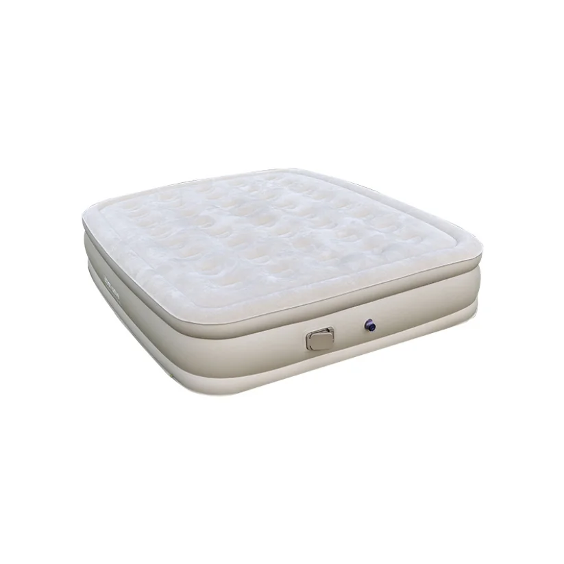 PVC inflatable bed elevated and thickened plush automatic air mattress for home use double-person air bed foldable nap mattress