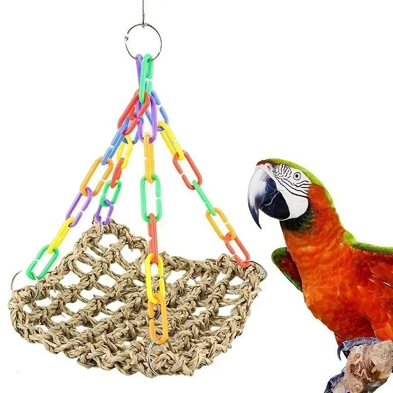 Parrot Swing Toys Parrot Hammock Gnawing Climbing Hang Swings Bird Toys Birds Cockatiels Stands Platform Bird Supplies