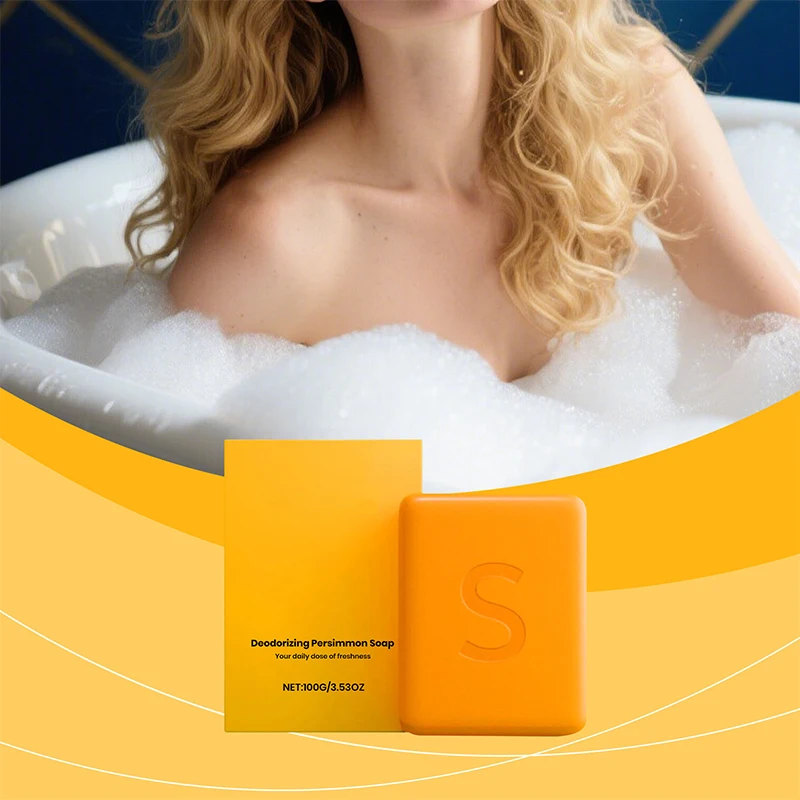 Persimmon Refreshing Bath Soap Mild Ingredients Cleanses The Body Skin Fragrant Refreshing Not Greasy Daily Body Care Soap