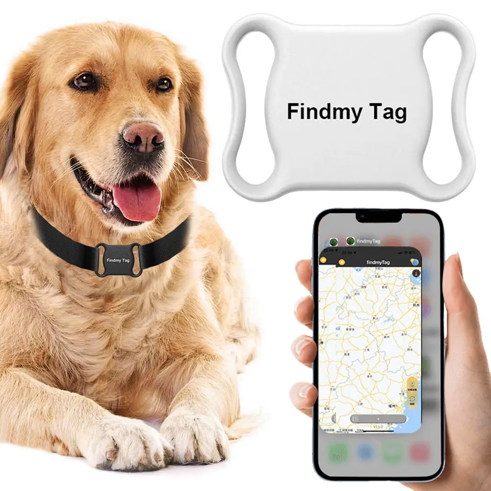 Pet Anti-Lost GPS Tracker Bluetooth-compatible GPS Tracking Device Pet Tracker for Dogs Cats Kids Pets Keychain Wallet Luggage