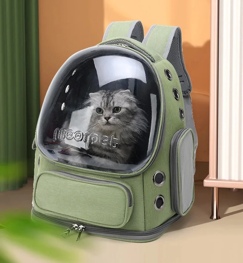 Pet Cat Carrier Bag Outdoor Travel Backpack for Cats Small Dogs Breathable Cat Carrying Bag Pet Supplies Transparent