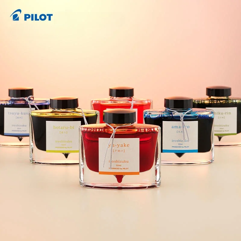 Pilot 25 Colors Fountain Pen Ink 15ml 50ml Glass Bottle Refill Cartridge Colorful Office Supplies