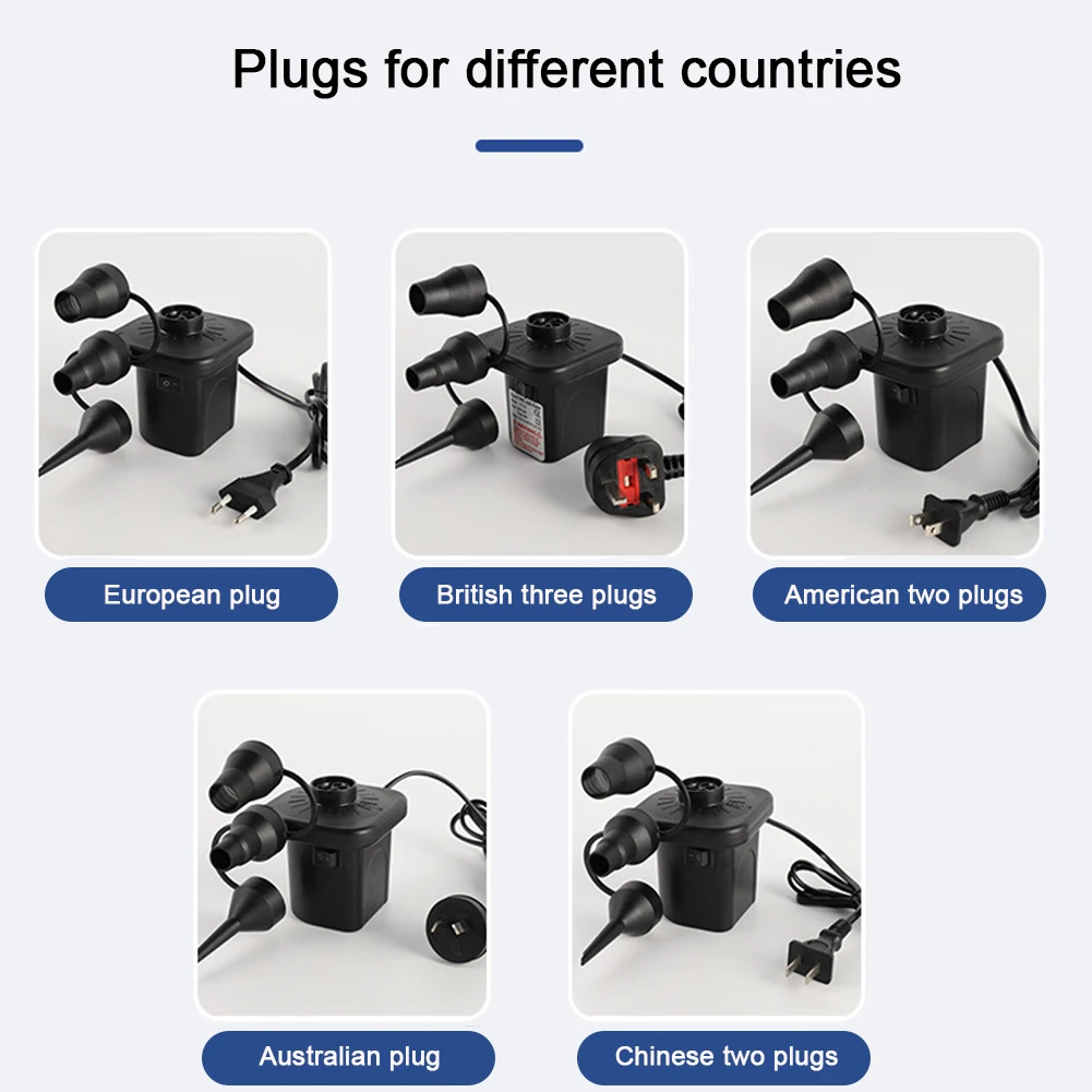 Portable Air Pump Quick-Fill Air Mattress Pump Inflator/Deflator Pumps for Inflatables Air Mattress Bed Couch Swim Ring