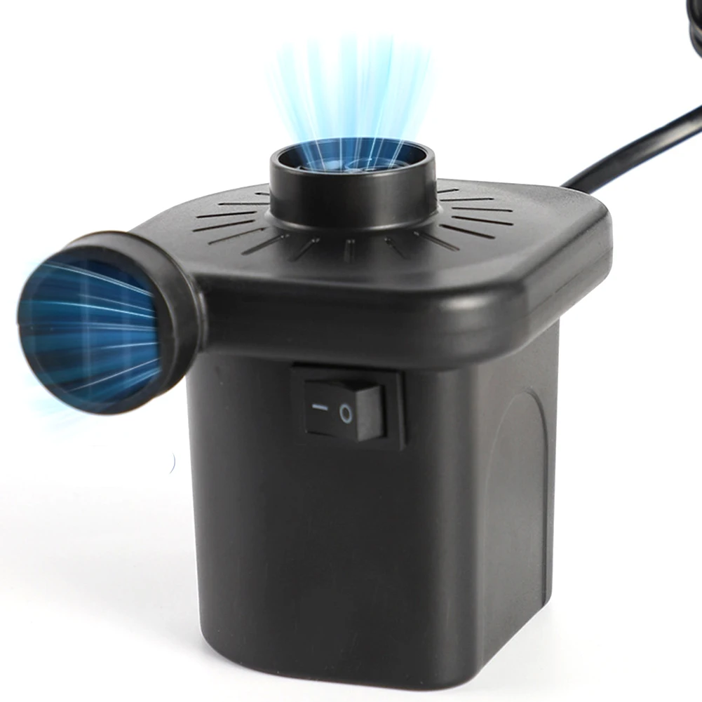 Portable Air Pump with 3 Nozzles Air Mattress Pump Inflator/Deflator Pumps for Inflatables Air Mattress Bed Couch Swim Ring