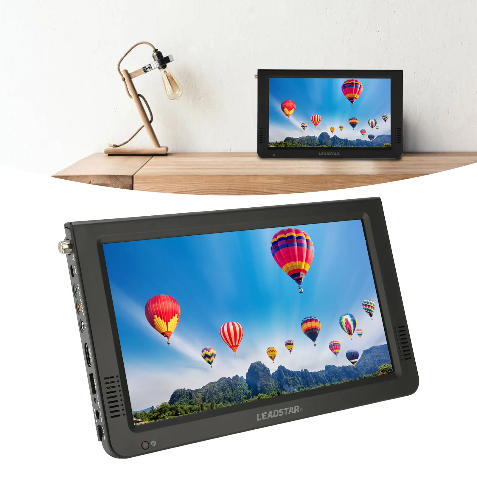 Portable TV 10 Inch High Sensitivity Tuner Rechargeable ATSC Digital TV for Car Outdoor Portable TV Rechargeable ATSC Digital TV