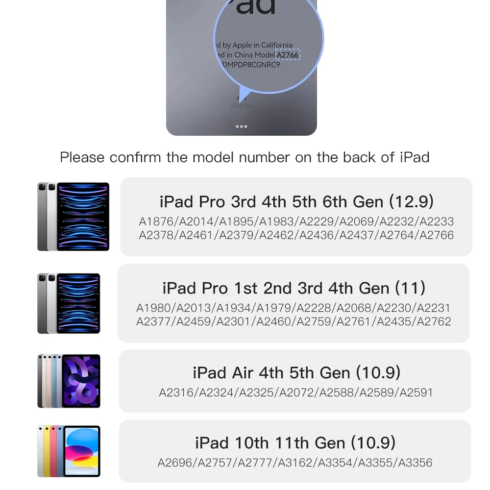 READ YYEAH Magic Keyboard for iPad 11th 10th Gen Case 2025 iPad A16 11th 11" A2696 A3354 A3355 A3356 Smart Magnetic Book Cover