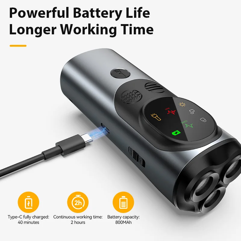 ROJECO Dog Repeller Ultrasonic Dog Trainer Anti Barking Training Device Rechargeable High Power Dog Repeller With LED Flashlight