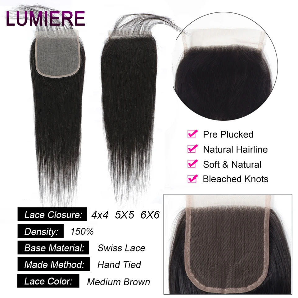 Raw Indian Bone Straight Bundles with HD Transparent Lace Closure 5x5 6x6 Frontal And Bundles 30 40 Inche Human Hair Double Weft