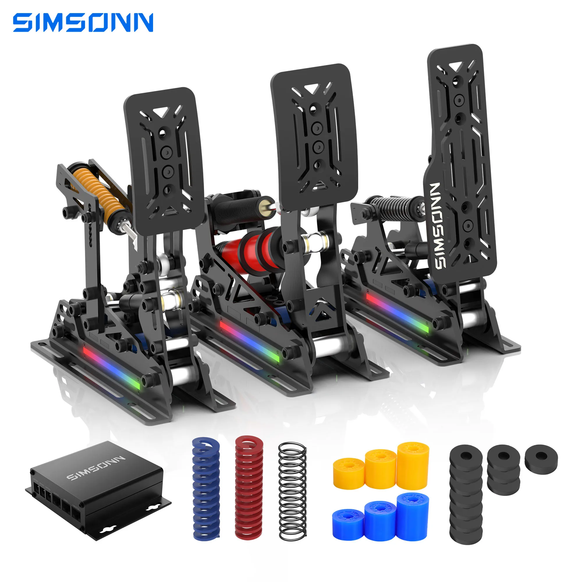SIMSONN PRO X Ultra Sim Racing Pedals Pressure Sensor Pedal PC Racing Simulator Pedals Support VAM VAM RPO Vibration Motor