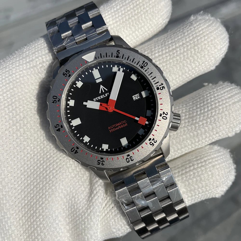 STEELFLIER Official SF752 Fashion Mechanical Wristwatch NH35 Movement Super BGW9 Luminous 20Bar Waterproof Luxury Dive Watches