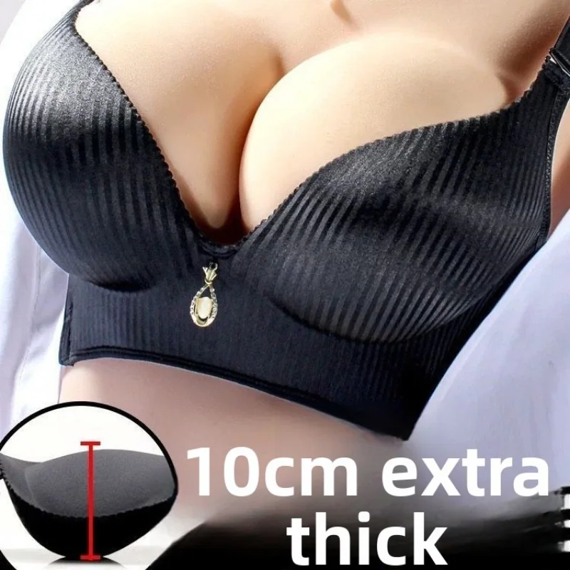 Sexy Wireless Push Up Bra No Steel Ring Seamless 8cm Thick Padded Lingerie for Women Comfort Adjustable Straps