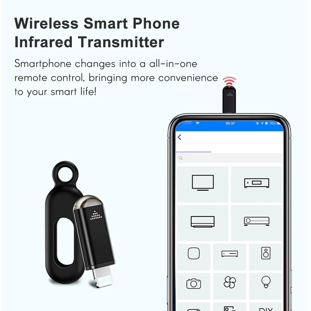 Smartphone Remote Control IR Blasters Type C Micro Lightning Universal Smart Infrared App Control Adapter for TV Air Conditioner