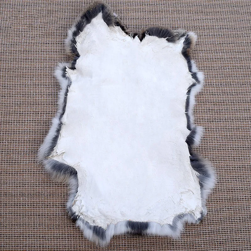 Soft Faux Rabbit Fur White Sale By Whole Piece Fluffy Rabbit Pelts Clothing Accessories Faux Fur For Blanket Carpets Supplies