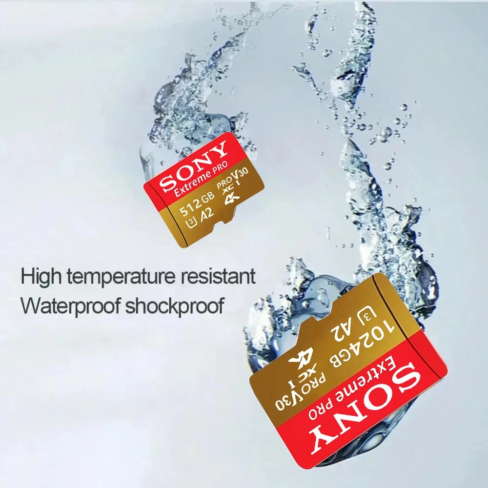 Sony 1TB 512GB Micro TF SD Card High Speed Transfer Ultra SD Memory Card A2 TF Flash Cards for Phone Camera 256GB 128GB 64GB