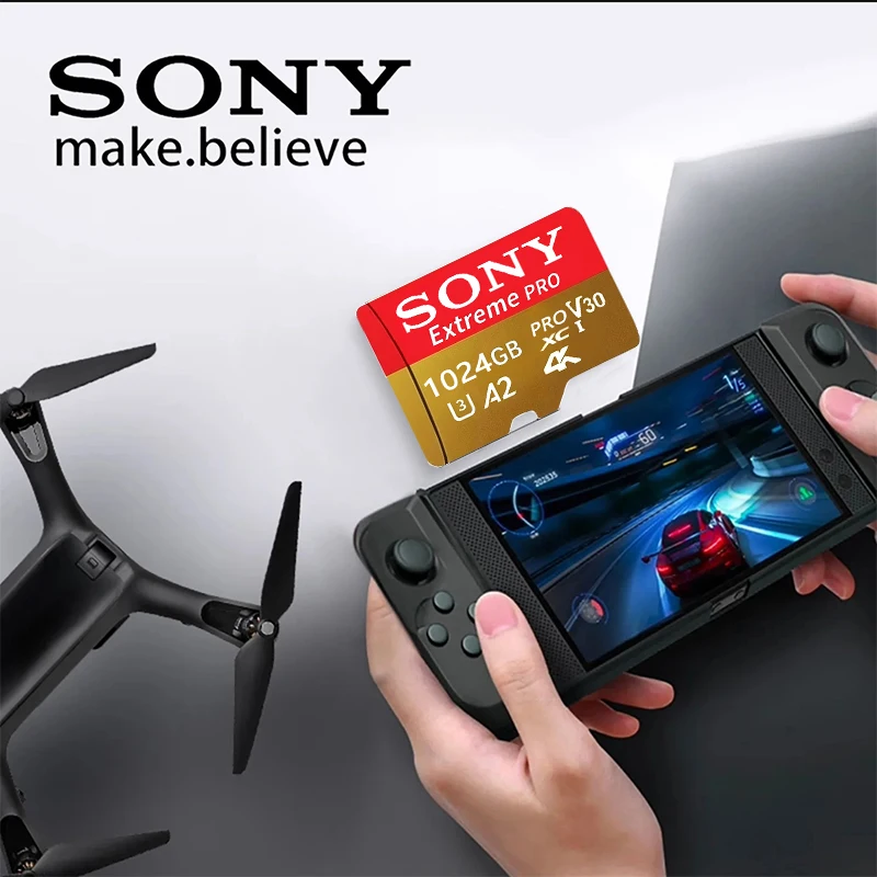 Sony 1TB 512GB Micro TF SD Card High Speed Transfer Ultra SD Memory Card A2 TF Flash Cards for Phone Camera 256GB 128GB 64GB