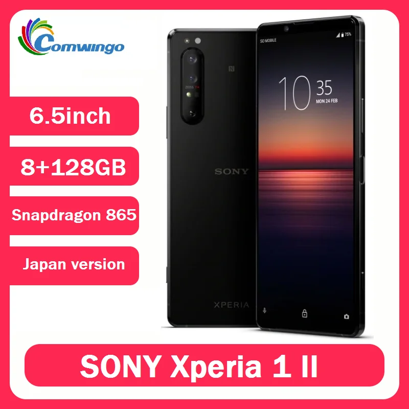 Sony Xperia 1 II Japan Version Phone 5G 6.5" Octa Core 8GB RAM 128GB ROM NFC Original Used X1ii Unlocked fingerprint smartphone