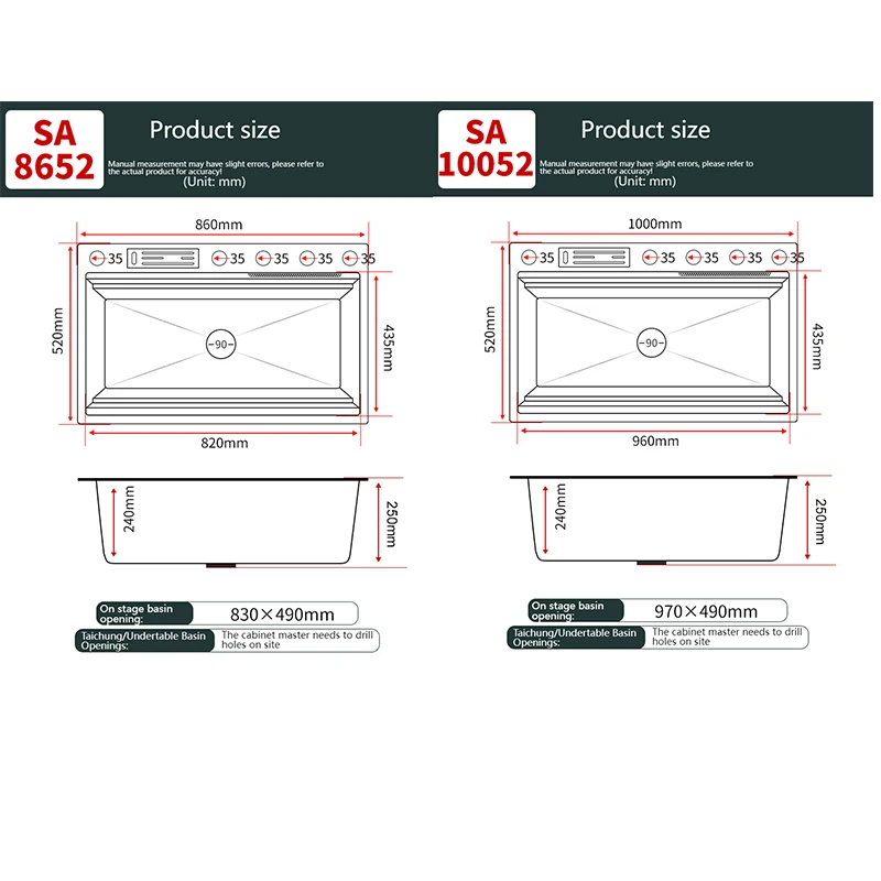 Stainless Steel Waterfall Kitchen Sink Extra Large Single Slot Multifunctional Dishwashing Sinks Undermount Basin Cup washer