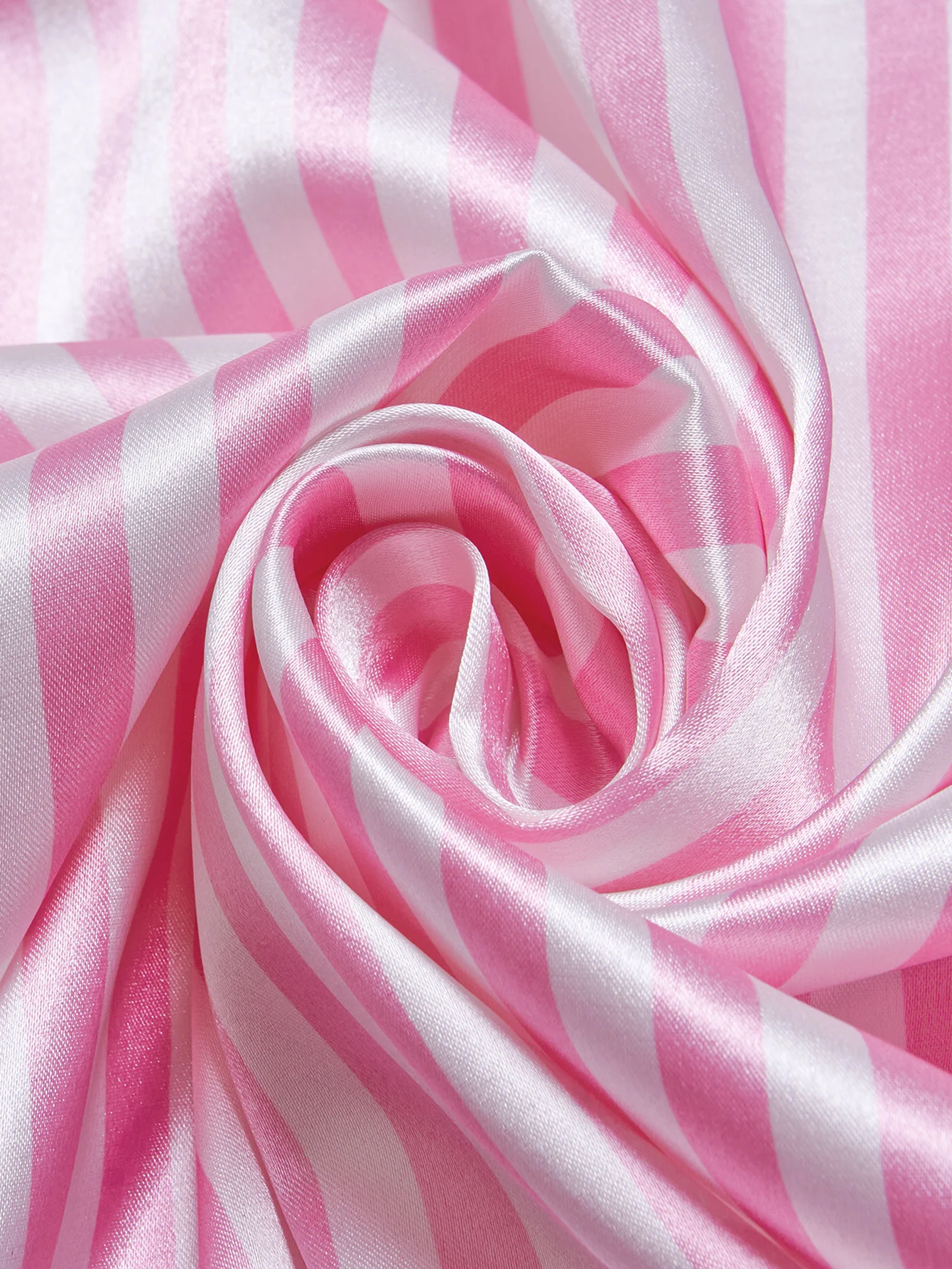 Striped Embroidered Letter Pocket Short Sleeve and Shorts Pajama Set, Casual Satin Sleepwear with Lapel Collar and Button Detail