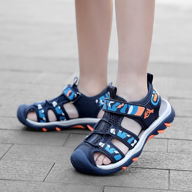Summer Children Beach Water Sandals Brand Fashion Sneakers For Girls Boys Footwear Kids Non-slip Sandalias Leather Shoes