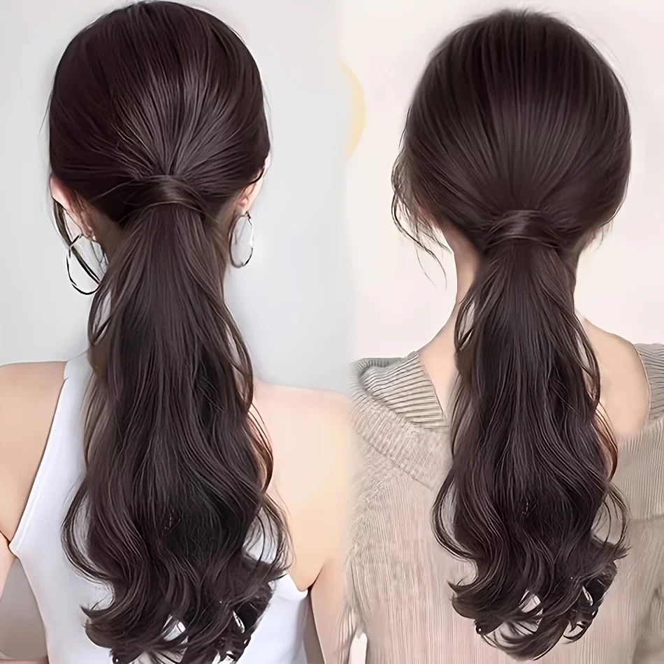 Synthetic Ponytail Extension Heat-Resistant Fiber Natural-Looking Layered Ponytails for All Ethnicities Ponytail Hair Extensions
