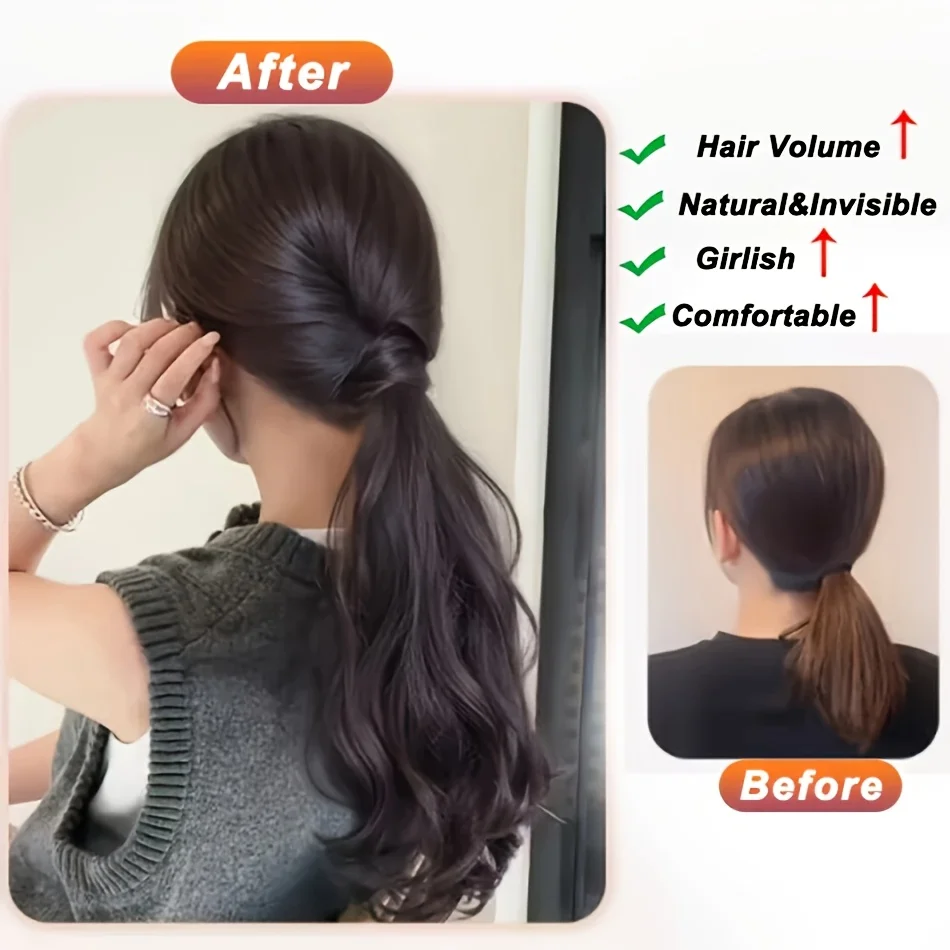 Synthetic Ponytail Extension Heat-Resistant Fiber Natural-Looking Layered Ponytails for All Ethnicities Ponytail Hair Extensions