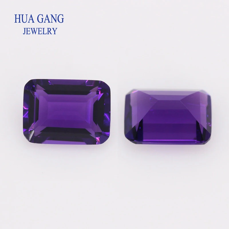 Synthetic crystal amethyst Blue yellow green color Loose Gemstone Oval pear Emerald cut Shape For DIY Jewelry Making