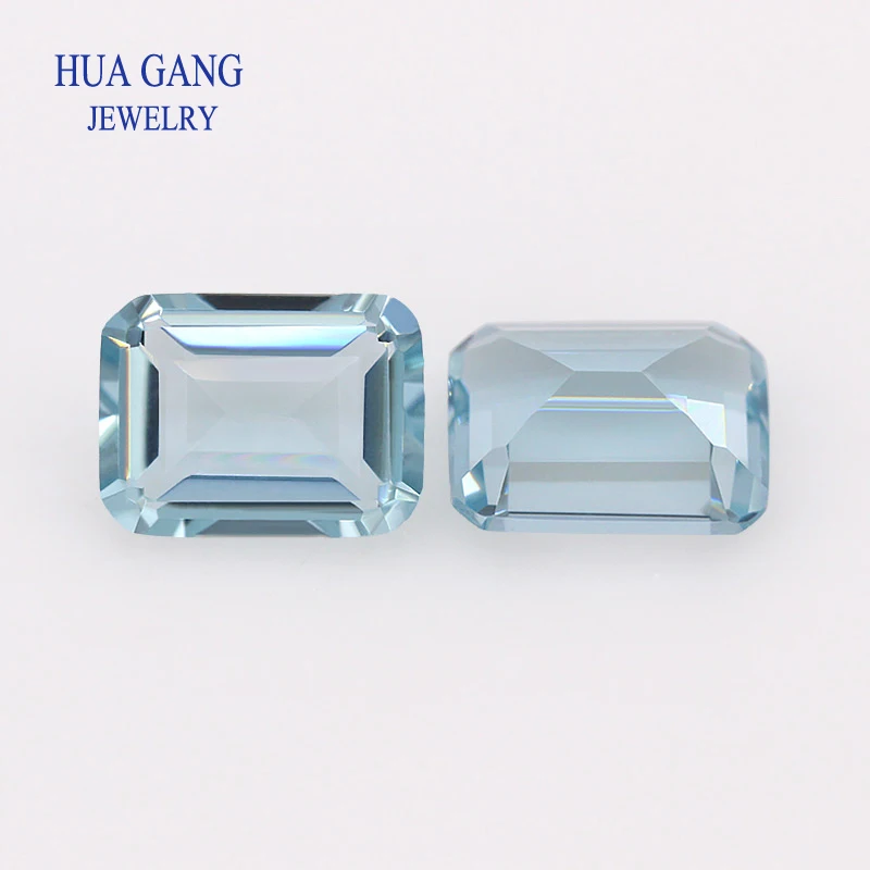 Synthetic crystal amethyst Blue yellow green color Loose Gemstone Oval pear Emerald cut Shape For DIY Jewelry Making