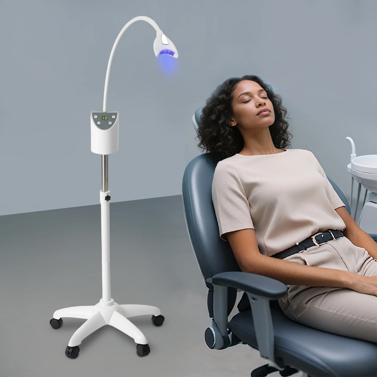 Teeth Whitening Light, Teeth Whitening Machine with Wheels, Teeth Whitening Lamp for Clinics, Hospitals, Homes