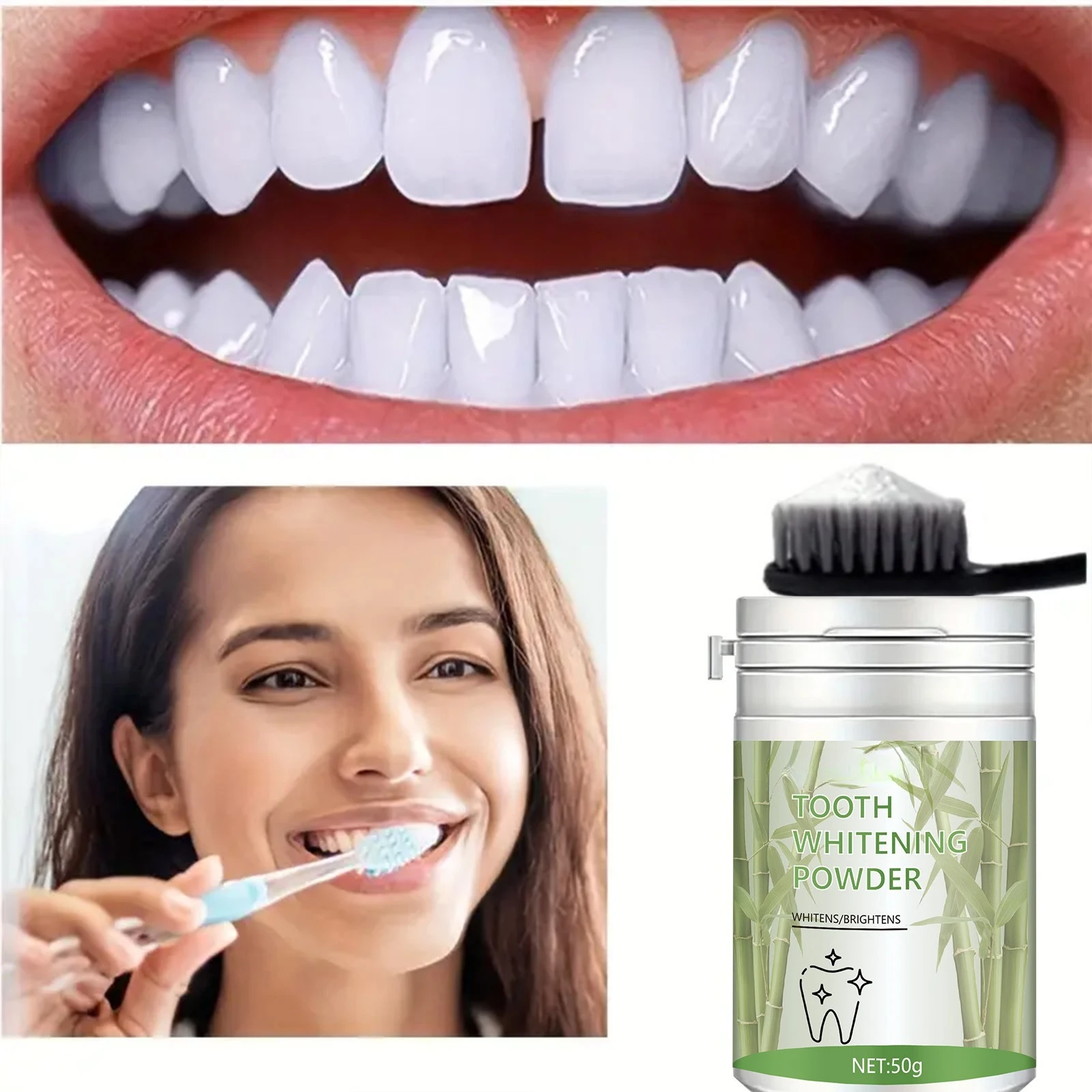 Tooth Cleaning Powder - Sulfate-free, deep cleaning and polishing, whitens teeth in 5 days, portable, suitable for daily use