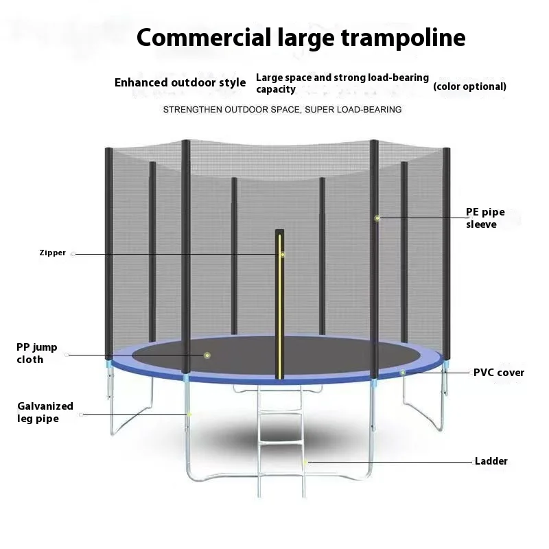 Trampoline Large Outdoor Commercial Trampoline Stall Square Children Trampoline Universal Trampoline