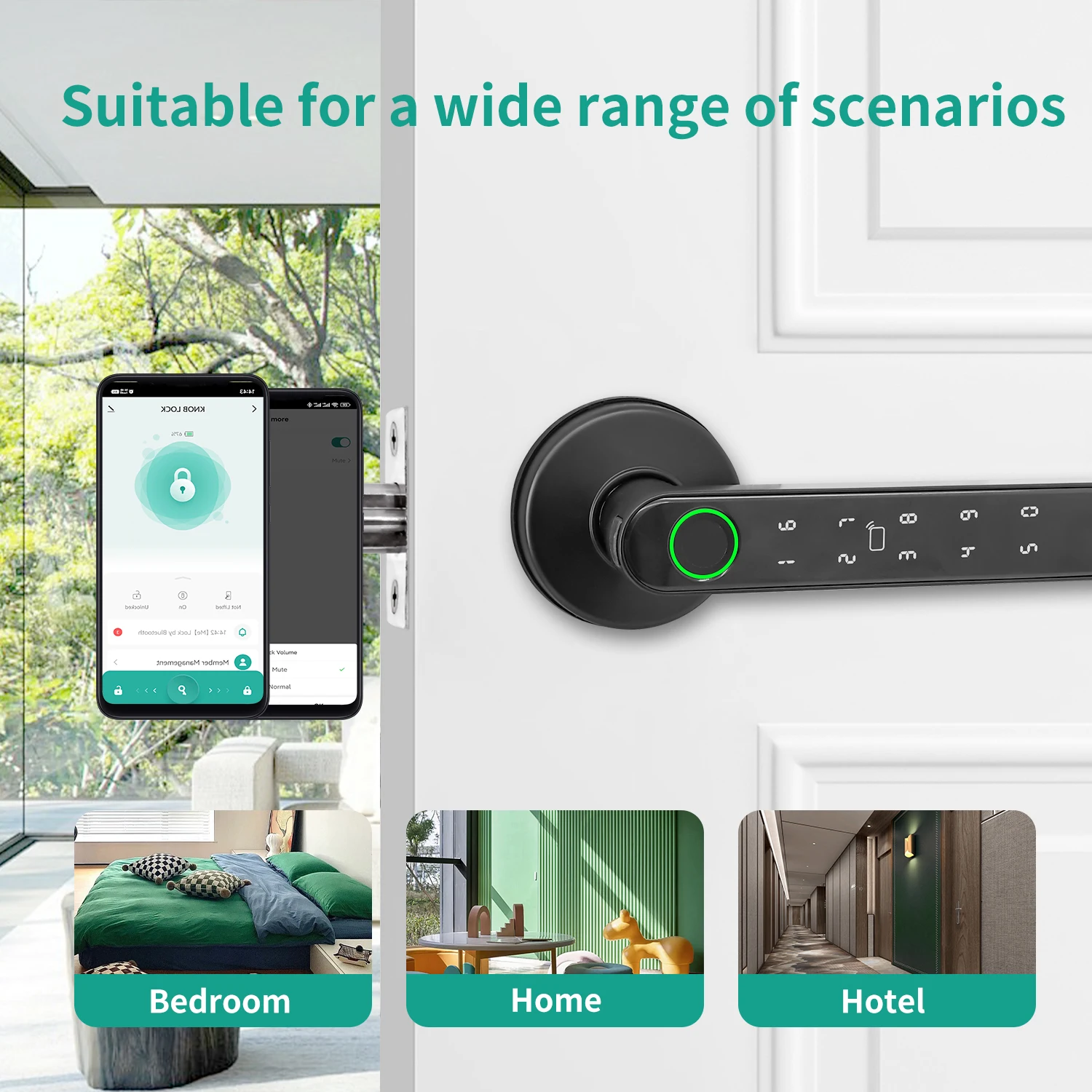 Tuya 5-in-1 Door Lock Smart Home Products Fingerprint Locks Remote Control App Unlock Support Password IC Card Key Unlock