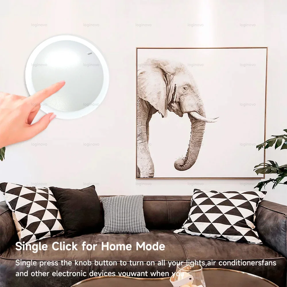 Tuya ZigBee Knob Switch Wireless Scene Button Rotatable Dimmer Controller Switches Remoter Smart Life Home Automation Linkage